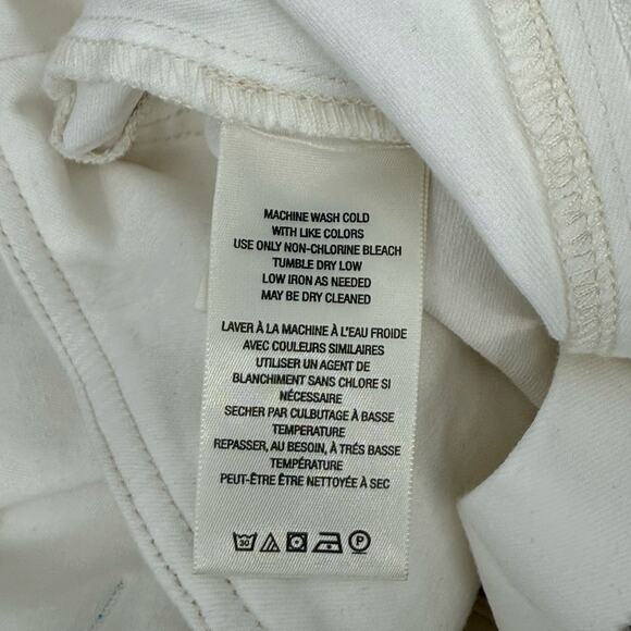 WE THE FREE x FREE PEOPLE Curvy Jeans Size 35 NWT White Denim Plus Curvy Raw Hem - Picture 14 of 16